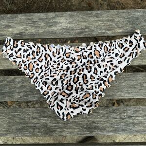 Leopard print swim bottoms